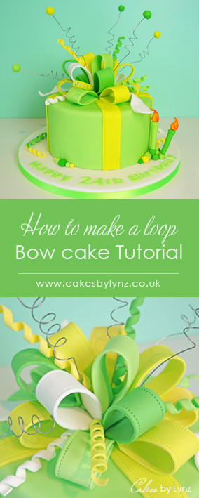 loop bow cake decorating tutorial