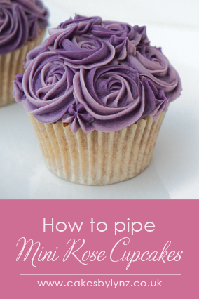 how to pipe mini rose cupcakes