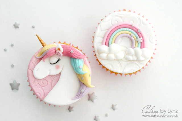 Unicorn cupcake toppers