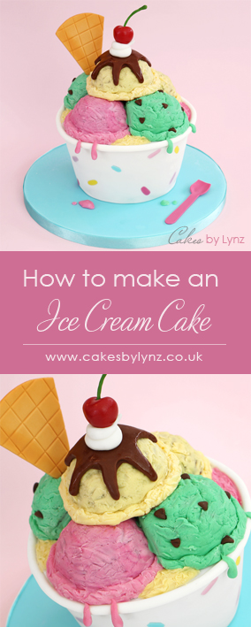 Ice Cream sundae Cake tutorial