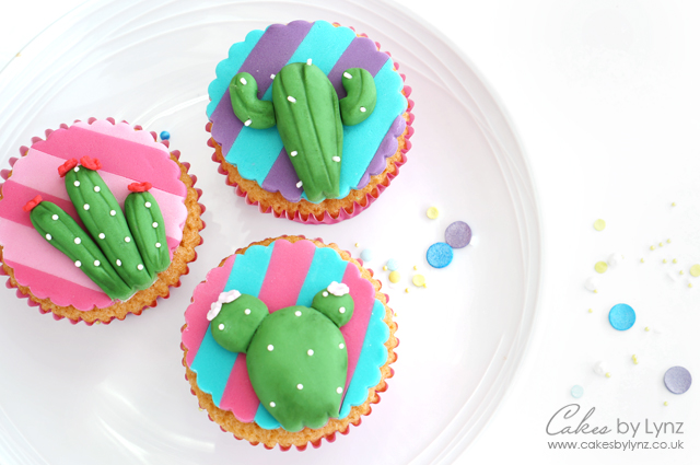 Cactus cupcake topper tutorial
