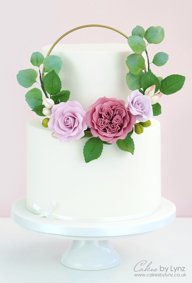 Floral Flower hoop Cake