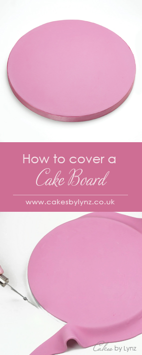 How to cover a cake board in fondant