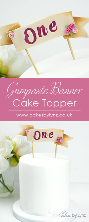 Ribbon Banner Cake topper tutorial