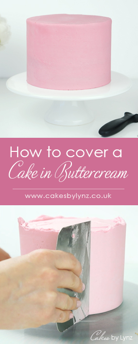 Covering a buttercream cake