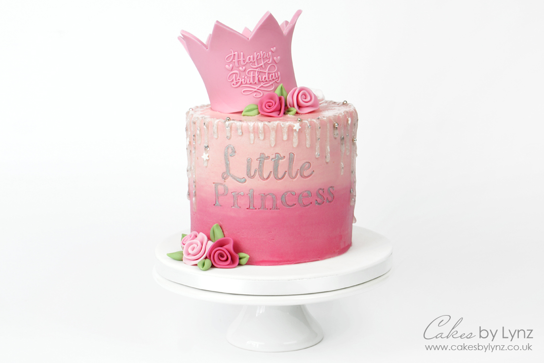Little Princess Crown Glitter Cake Tutorial