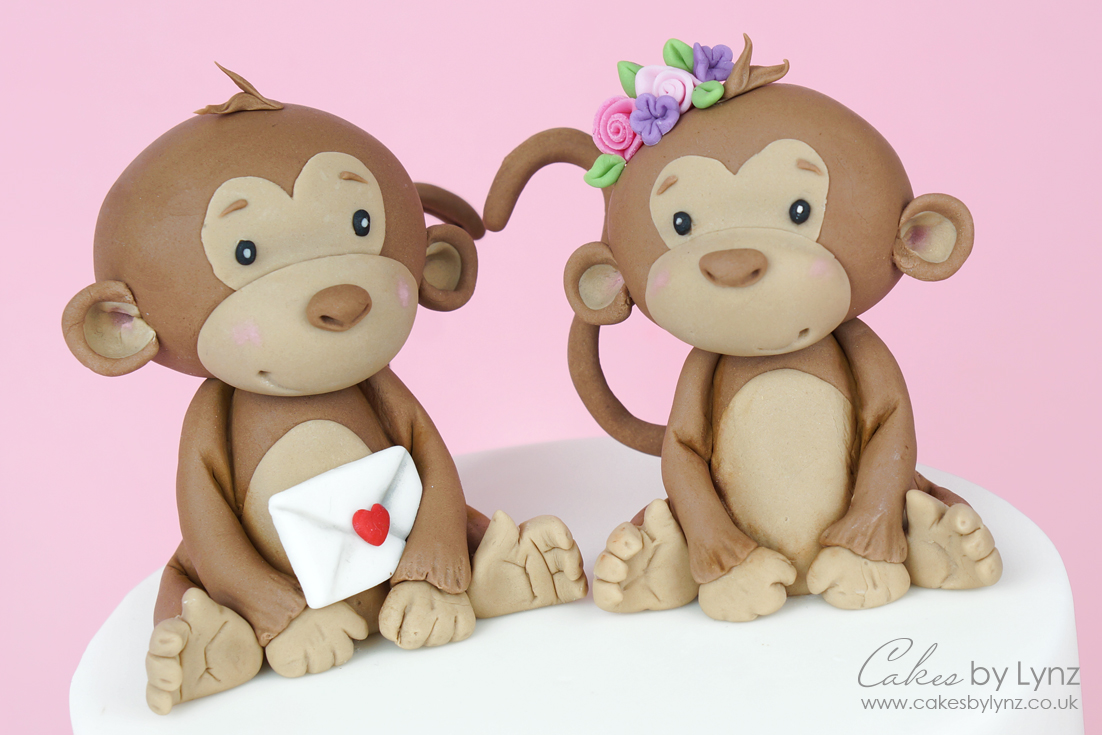 Cute Monkey Animal Cake Toppers Tutorial - Cakes by Lynz