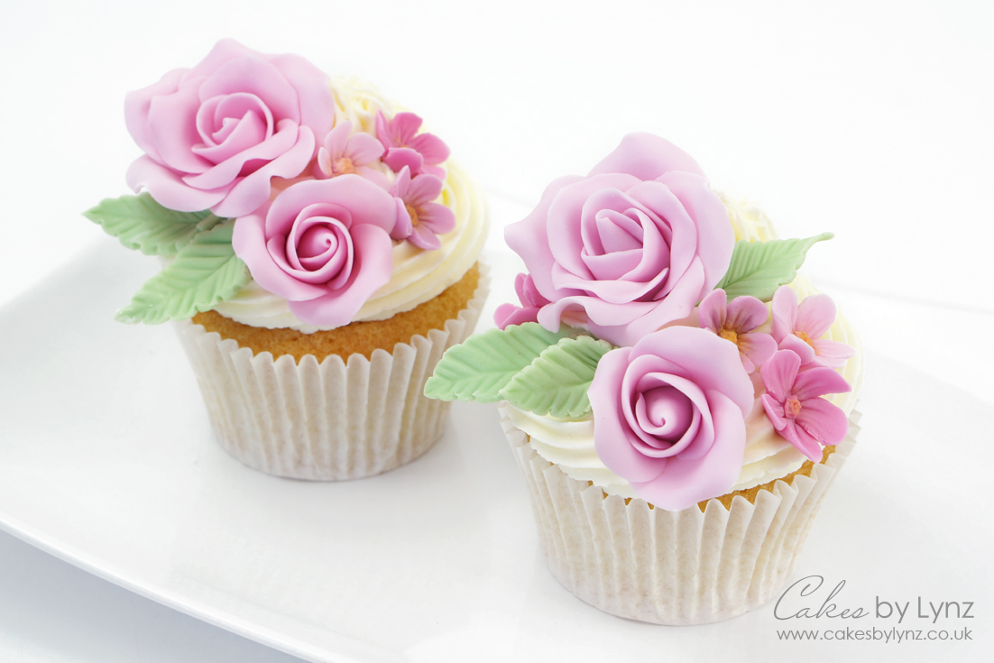 fondant rose flower cupcake tutorial for mothers day