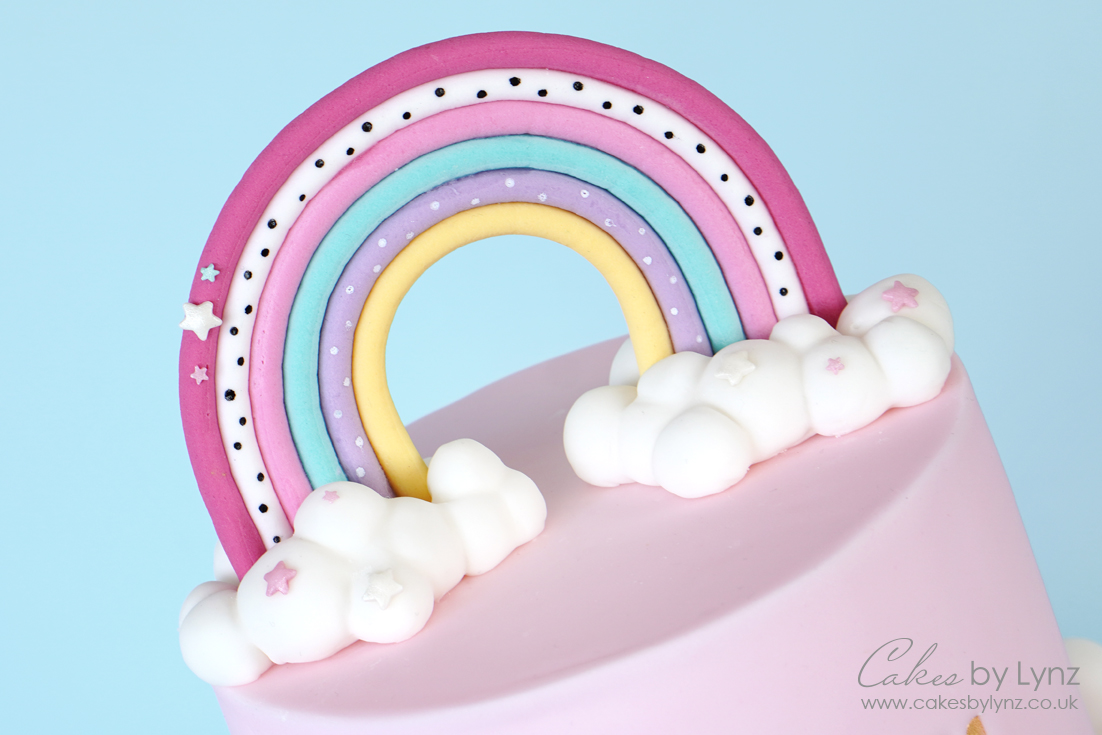 How to make a rainbow cake topper