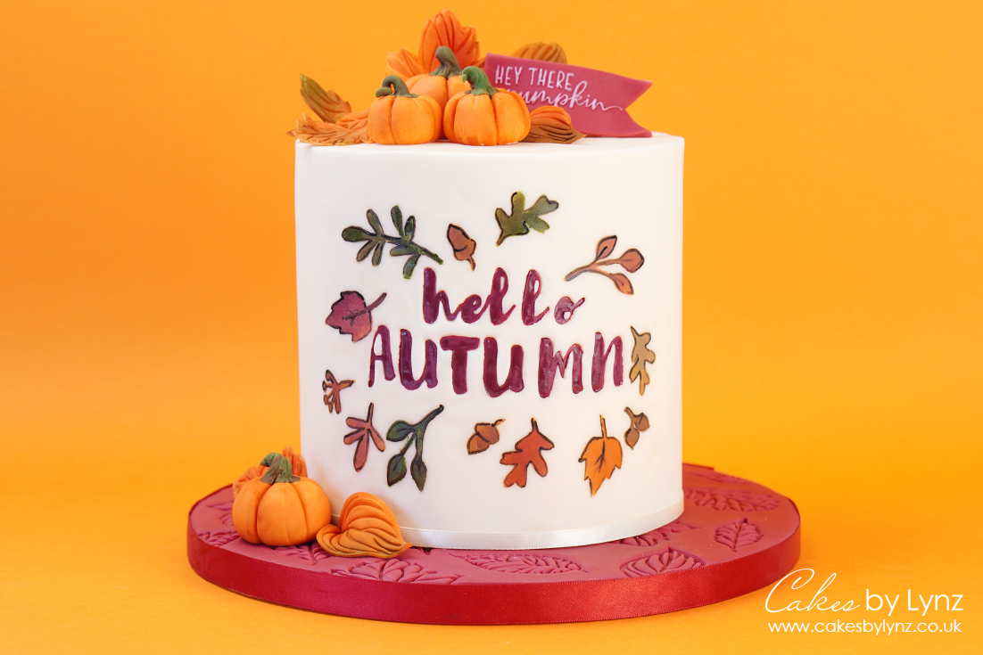 Autumn leaves cake tutorial 6