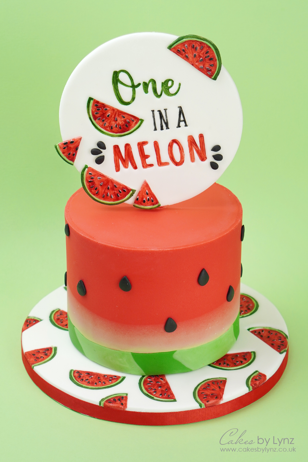 one in a melon watermelon cake lesson