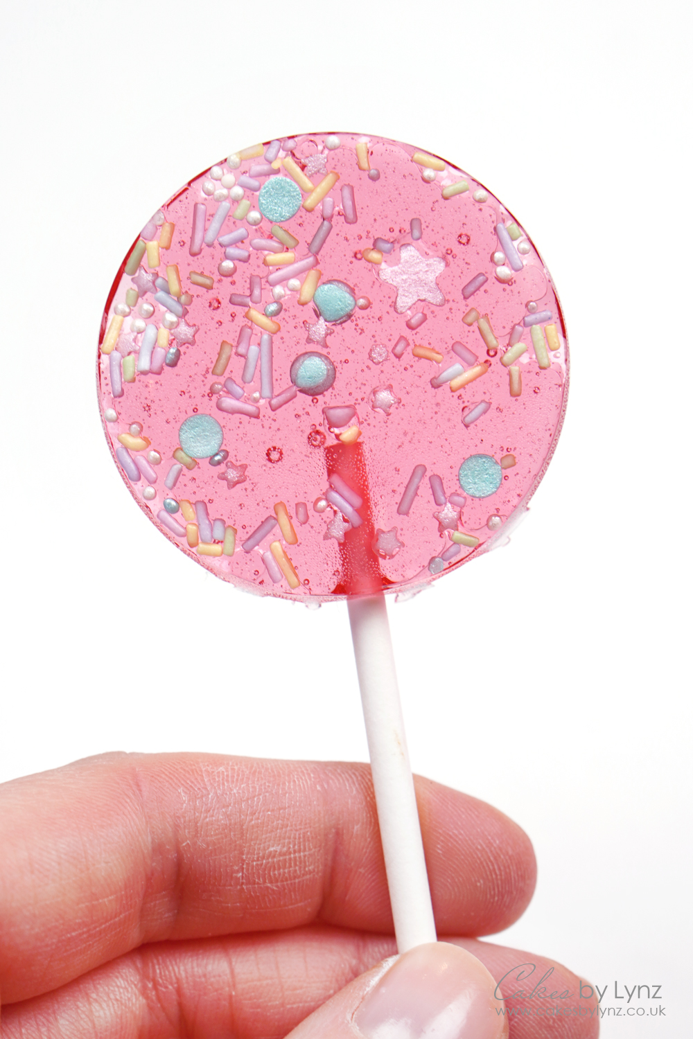 Candy Lolly cake toppers with sprinkles