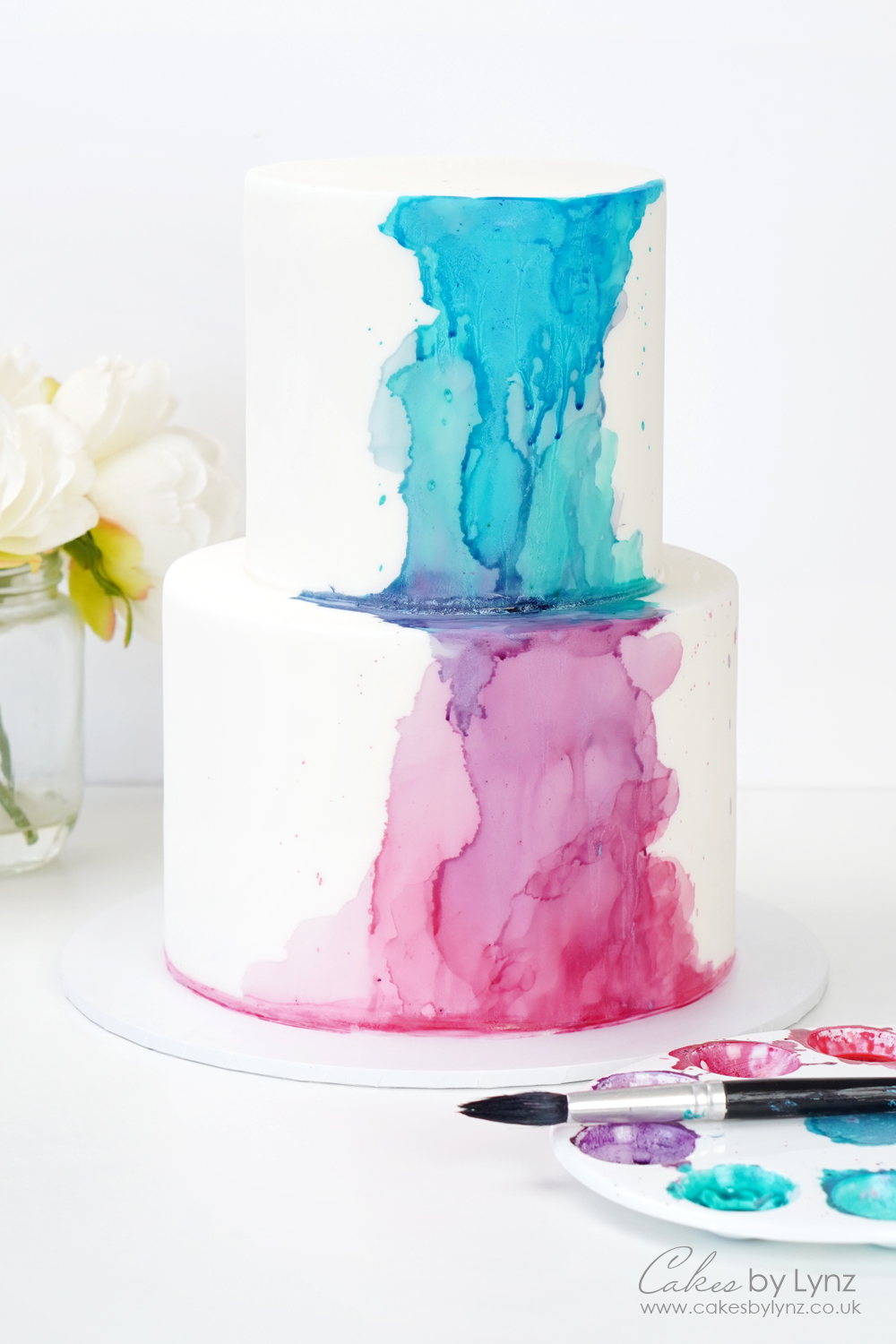 water colour cake decorating tutorial