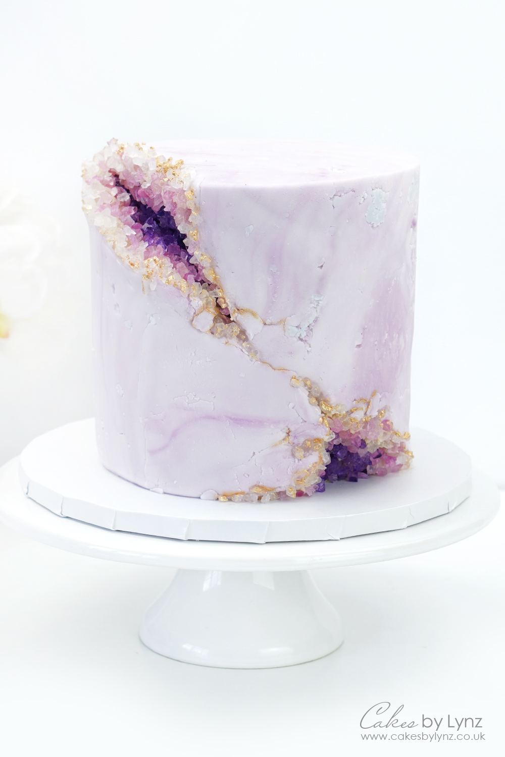 How to make a geode cake with stone effect fondant tutorial