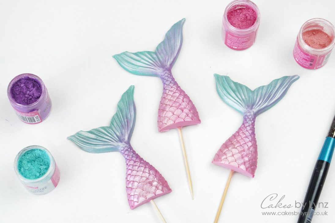 shimmery chocolate mermaid tails
